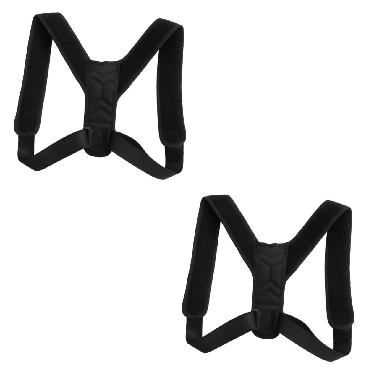 TOVINANNA 2 Pcs Posture Belt Sitting Posture Upper Brace Posture Trainer Confidence Straightener Belt Posture Adjustable Belt Hunchback Strap Ribbon Black