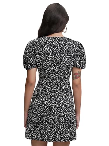 Image of Tokyo Talkies Women's Dresses for Women | Floral Print | Short Smocked Dress | Puff Sleeves | Elegant & Trendy