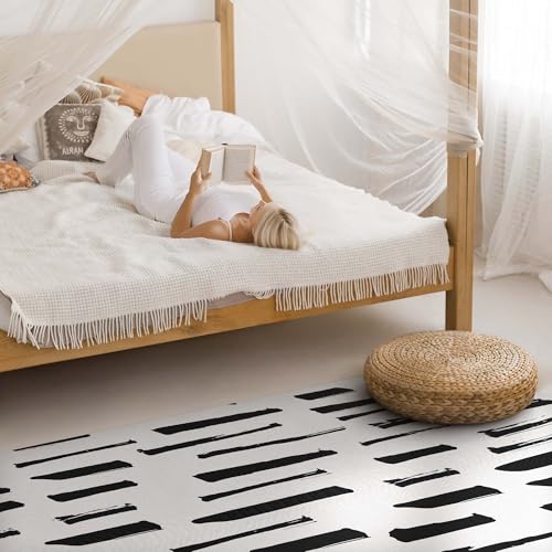 Tapis de sol vinyle abstrait rectangle 150x225 pour salon et chambre