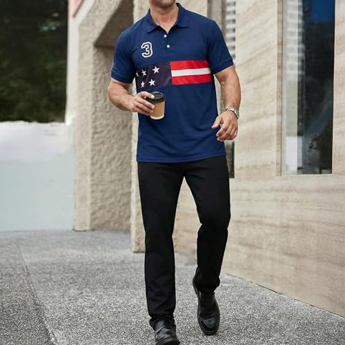 Image of Men's Polyster Stretchable Polo T-Shirts Half Sleeves Regular Fit T-Shirt for Everyday Wear
