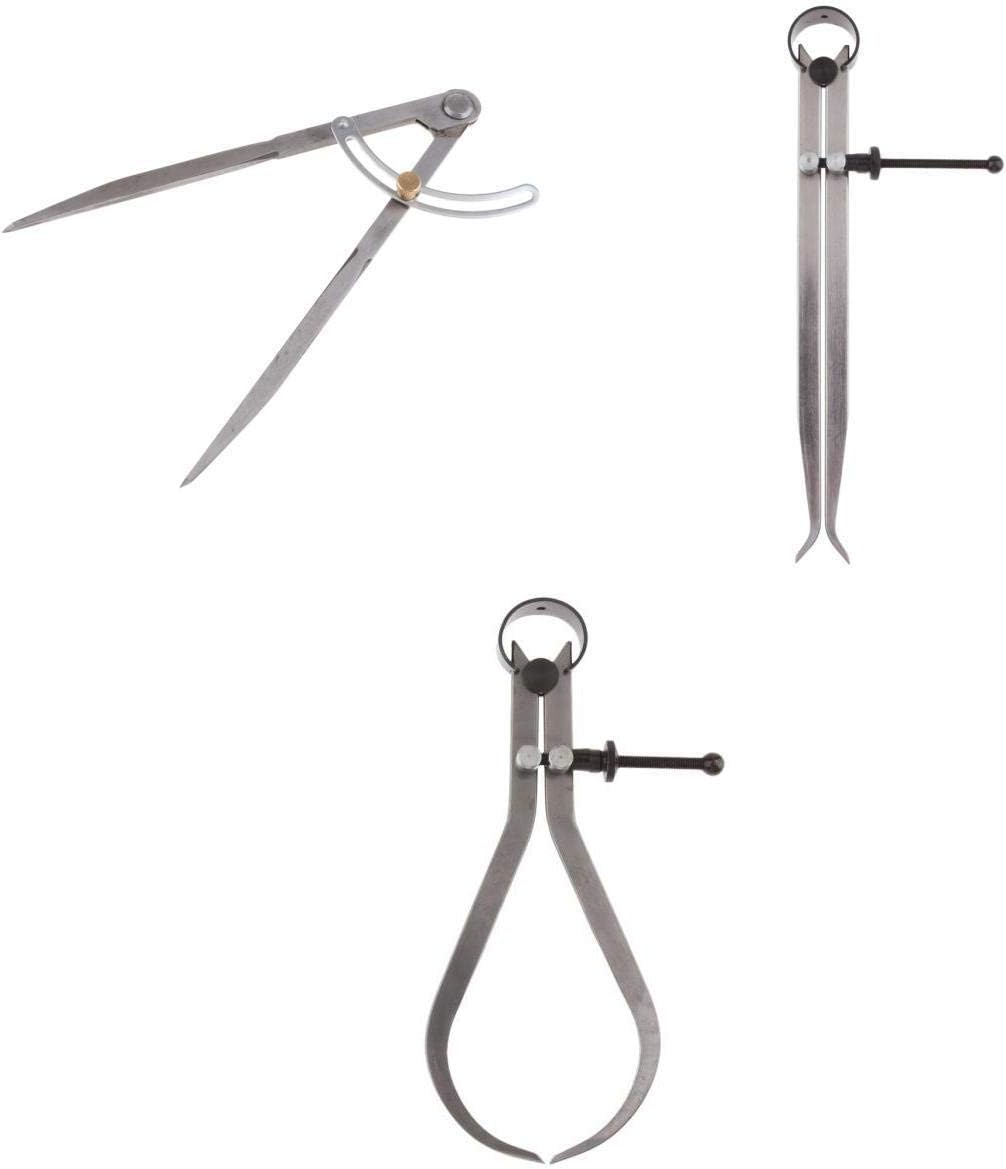 3 Pcs Precision Spring Inside & Outside Caliper Divider Caliper (300mm/12")