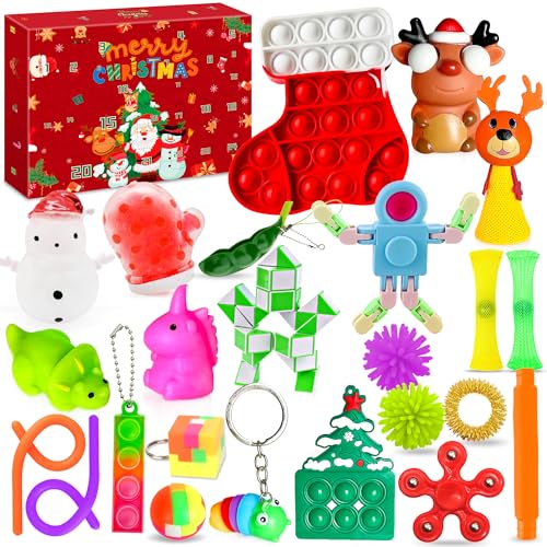 Lubibi Fidget Toys Calendario De Adviento 2023, Con 24 Pcs Juguetes Para Aliviar El Estrés,...