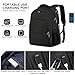 Liokesa Rucksack Herren, Schule Laptop Rucksack Schulrucksack Jungen Teenager mit 15.6 Zoll Laptopfach,Wasserdicht Rucksack Arbeit Schultasche mit USB für Schule, Wandern Reisen, Business, Schwarz
