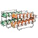 Toplife Juego de 2 Dispensador de Latas, Organizador Latas Nevera, Estante de Cola de Soda, Soporte de Refrescos, Bebidas, Cerveza, Alimentos Nnlatado, para 24 Latas de Bebida, Metal, Color Negro