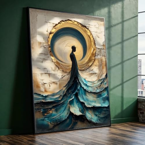 Toile artistique avec cadre intérieur tableau silhouette abstrait 80x120