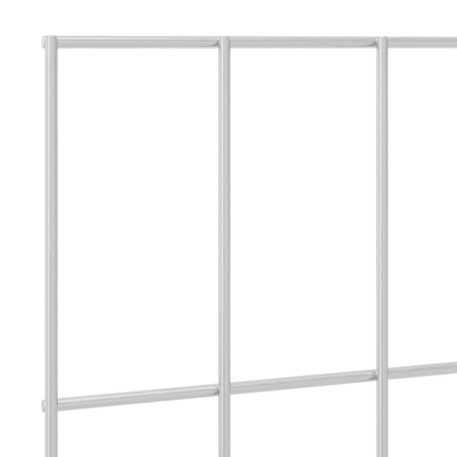 Panneau clôture jardin 12 pcs acier galvanisé argenté 25 x 30 cm grillage rigide barrière séparation extérieur terrasse balcon piscine