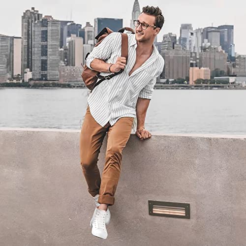Yageyan Mens High Top Canvas Sneakers Fashion Lace Up Walking Shoes Casual Classic(Full White10.5) thumb #4