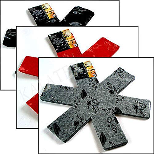 Preisvergleich Produktbild KP 3er Set Pfannenschutz Pfannen Einlage Stapelschutz Kratzschutz Pfannenschoner grau