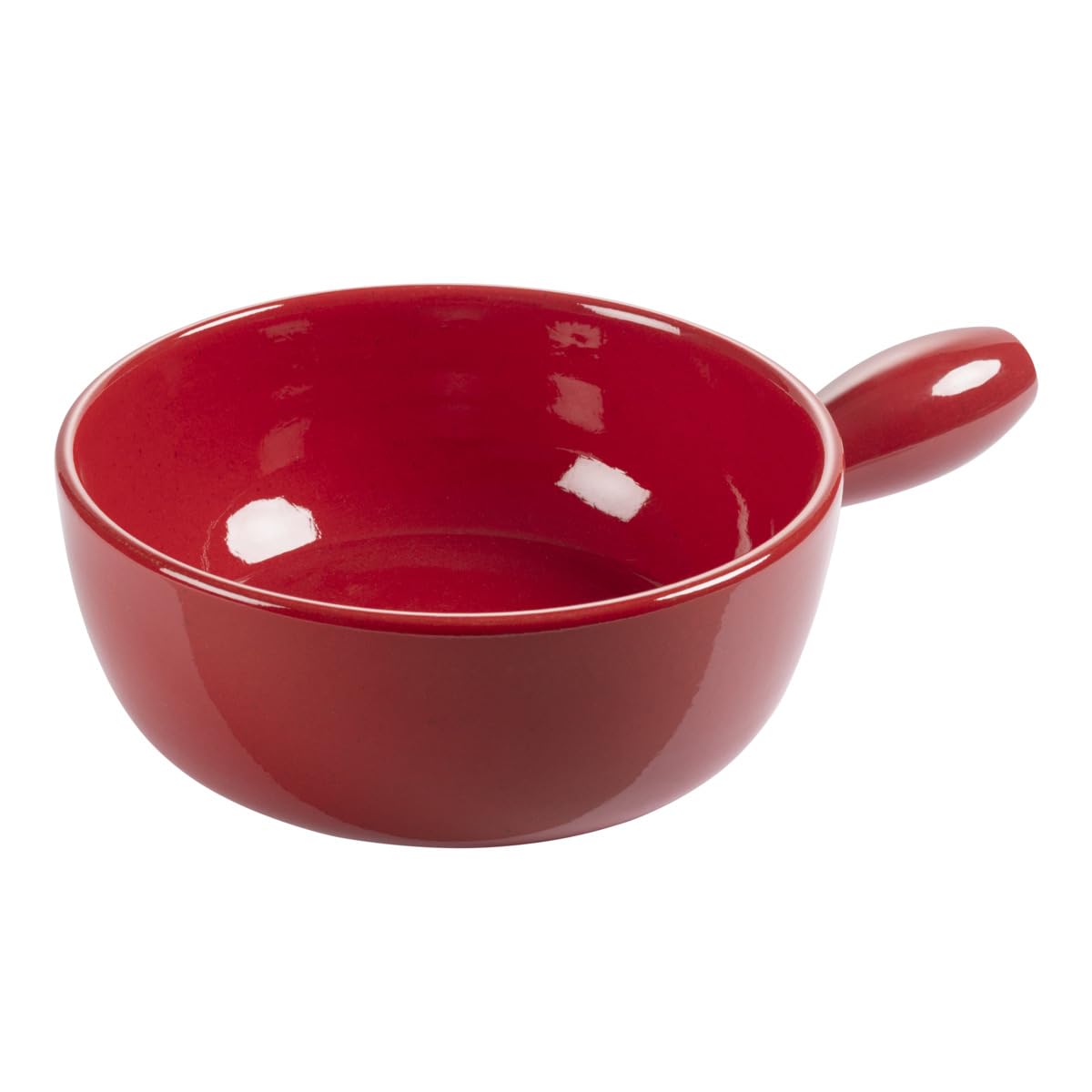 KUHN RIKON Caquelon Rot Keramik 21 cm Handarbeit Fondue Käsefondue