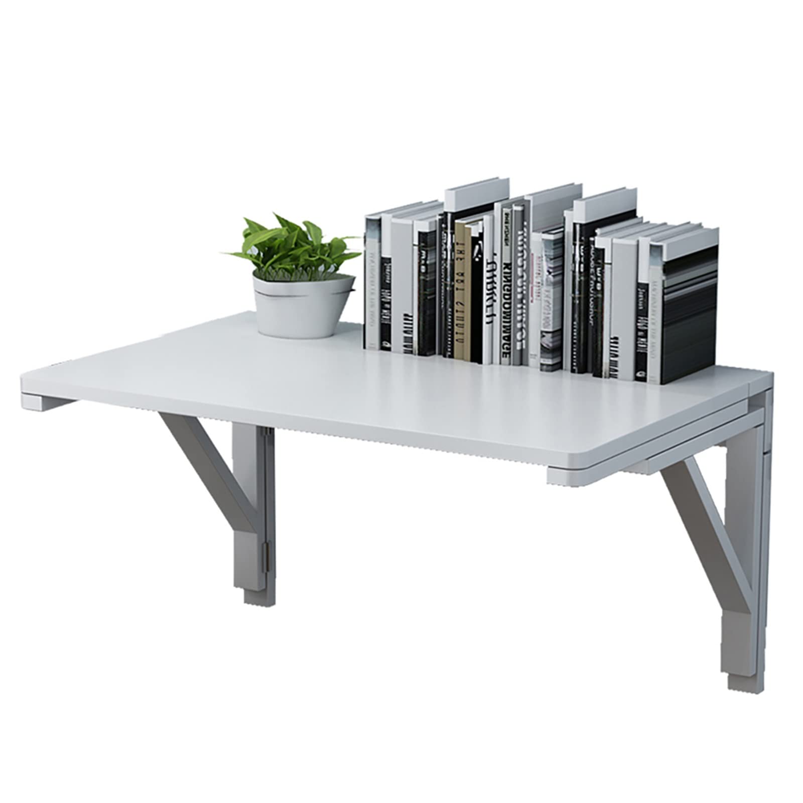 ZBBGTJK Folding Wall Table Solid Wood Wall Mounted Floating Desk & Workbench Space Saving Adjustable Design for Home Office or Small Spaces Easy Install