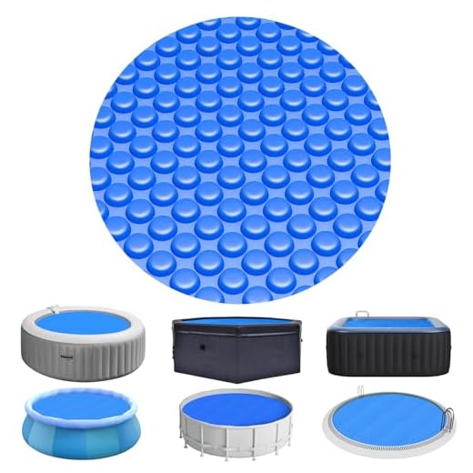 Evoio Solar Pool Covers Blankets for 6 ft Diameter Round Inground Above Ground Swimming Pool, Heavy-Duty Bubble Pool Hot Tub Spa Solar Covers Thermal Blanket (6 Feet)