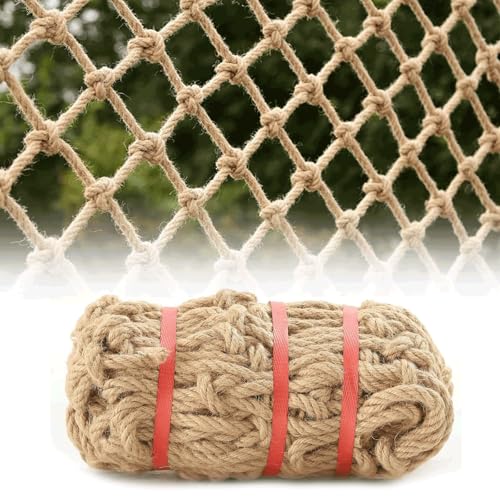 Filet de securite antichute en corde de chanvre 1cm pour cabane 5x9m - 2