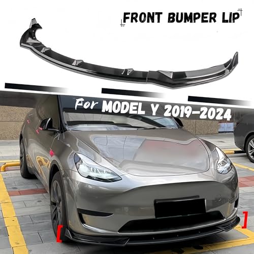 Spoiler de pare-chocs avant Tesla Model Y look carbone élégant - 2