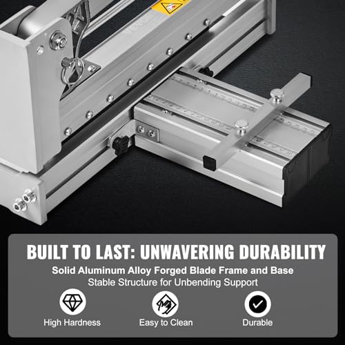 Image of VEVOR Floor Cutter 330mm, Cuts Vinyl Plank, Laminate, Engineered Hardwood, Siding, 12mm Cutting Depth Effortless and Easy Cutting, Vinyl Plank Cutter for LVP, WPC, SPC, LVT, VCT, PVC, and More