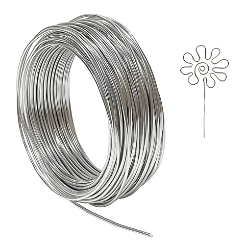 tenn well 12 gauge aluminum wire 100 feet 2mm bendable metal craft wire for sculpting armature jewelry making floral making doll making modelling crafting bonsai training