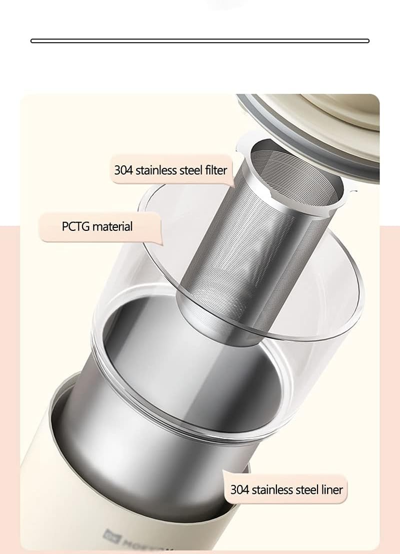 5 in 1 Electric Coffee Maker Multifunction Portable Milk Tea Machine Milk Frother Automatic Tea Maker DIY Milk Tea Coffee 350ml (Green) (White)