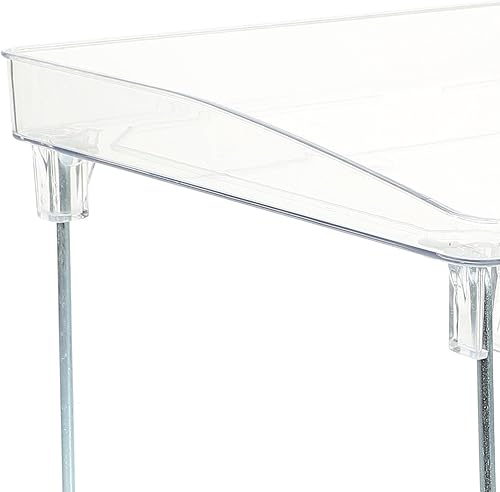 Miniatura 9 de Portavasos de escritorio para laptop, organizador de estante de escritorio transparente, soporte de cama plegable para portátil, bandeja de desayuno