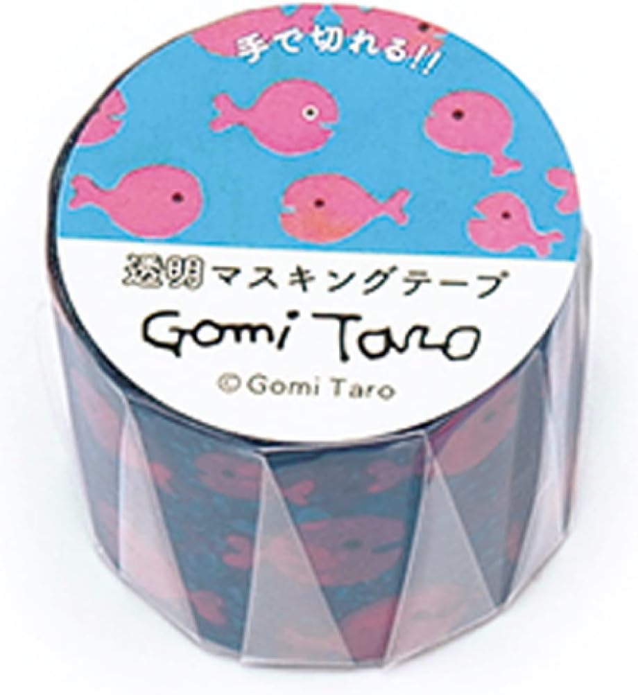 Gakken Sta:Ful Gomitaro M05056 Masking Tape, Kingyoganigeta Transparent, Width 1.2 inches (30 mm), Blue