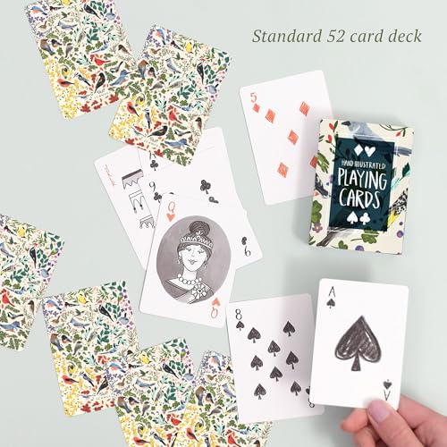 Baraja de cartas temáticas de pájaros Póker con bloc de puntuación miniatura 3