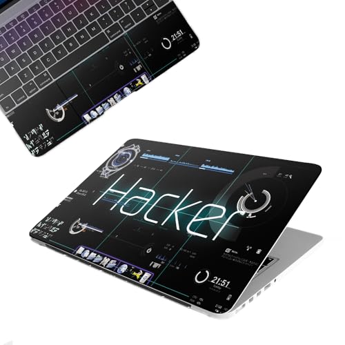 Image of Galaxsia Hacker Top+Wrist Pad Vinyl Laptop Skin /Sticker /Cover Upto 15.6 Inches Laptops Laminated-Removable-HD Quality Compatible for Hp-Dell-Sony-Lenovo-Asus etc.(15x10 Inches)