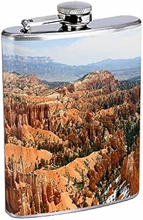 Bryce Canyon National Park Flask S3 Stainless Steel 8oz Hip Silver Alcohol Whiskey Drinking Brandy Rum Utah