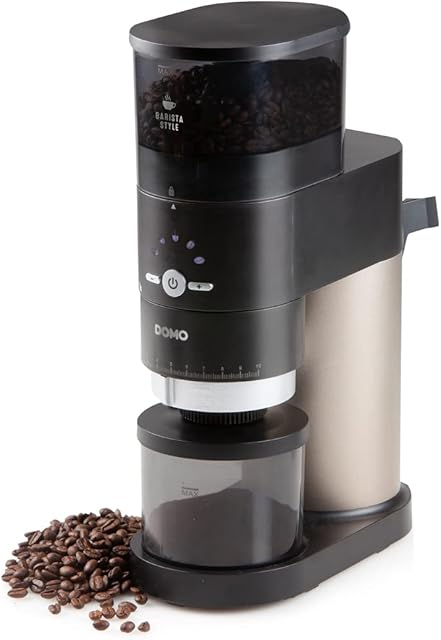 Domo DO715K Coffee Burr Grinder, Metal, 150 W