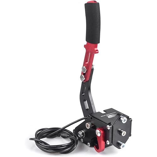 ZHSYMX USB Handbrake for 16Bit SIM PC Racing Games, Compatible with G27 G29 G920 G923 T500 T300 Simulate Linear Handbrake（Only PC System） Black