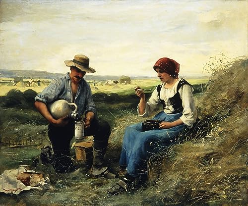 Tableau Julien Dupré le repas de midi toile peinture décorative 60x90cm