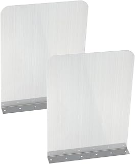 2 protectores laterales contra salpicaduras, de acero inoxidable, para montaje en pared, freidora, con tornillos, para cocina, restaurante, baño, 16 x 12 pulgadas