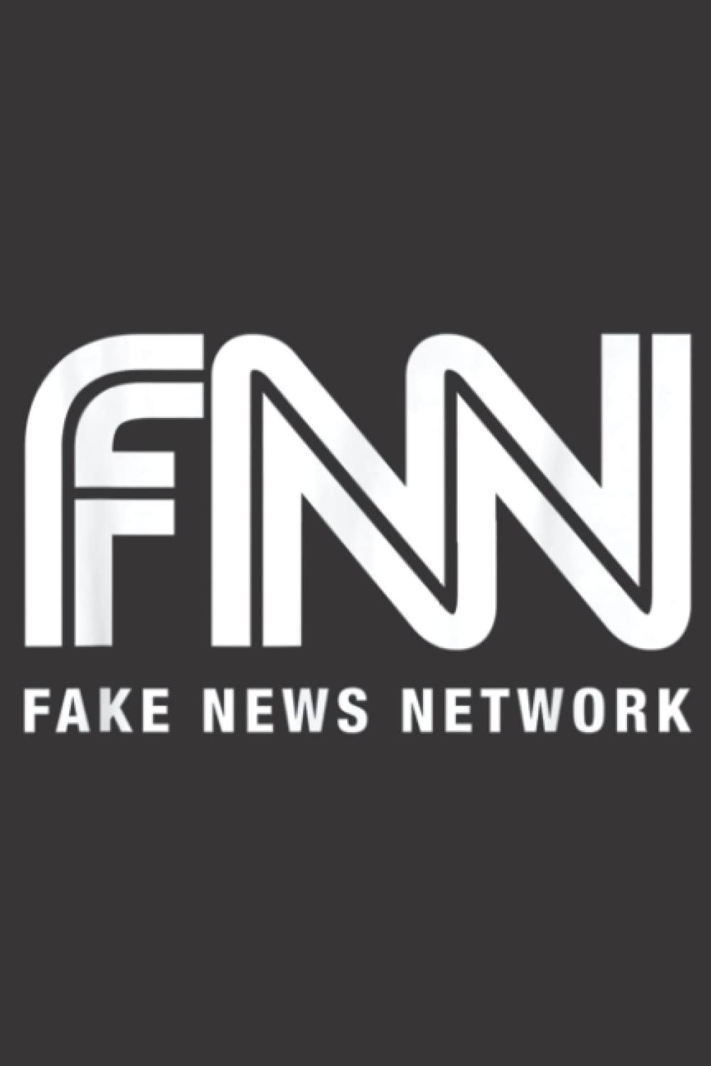 FNN Fake News Network: Plain Lined Journal Notebook, 120 Pages, Medium 6 x 9 Inches, Printed Cover