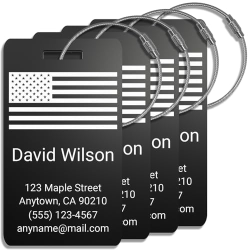 Plinchiako Aluminum Luggage Tags