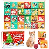 Cat Advent Calendar 2025, 24 Day Christmas Empty Advent Calendars to Fill, Reusable DIY Advent Calendar for Cats, Xmas Countdown Cat Gift Box for Cat Lovers, Fillable Kitten Toy, Pet Treat
