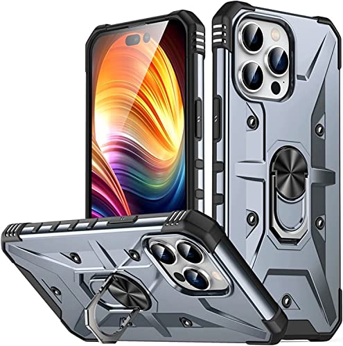 Coque iPhone 14 silicone magnétique rigide gris protection antichoc 6,1"