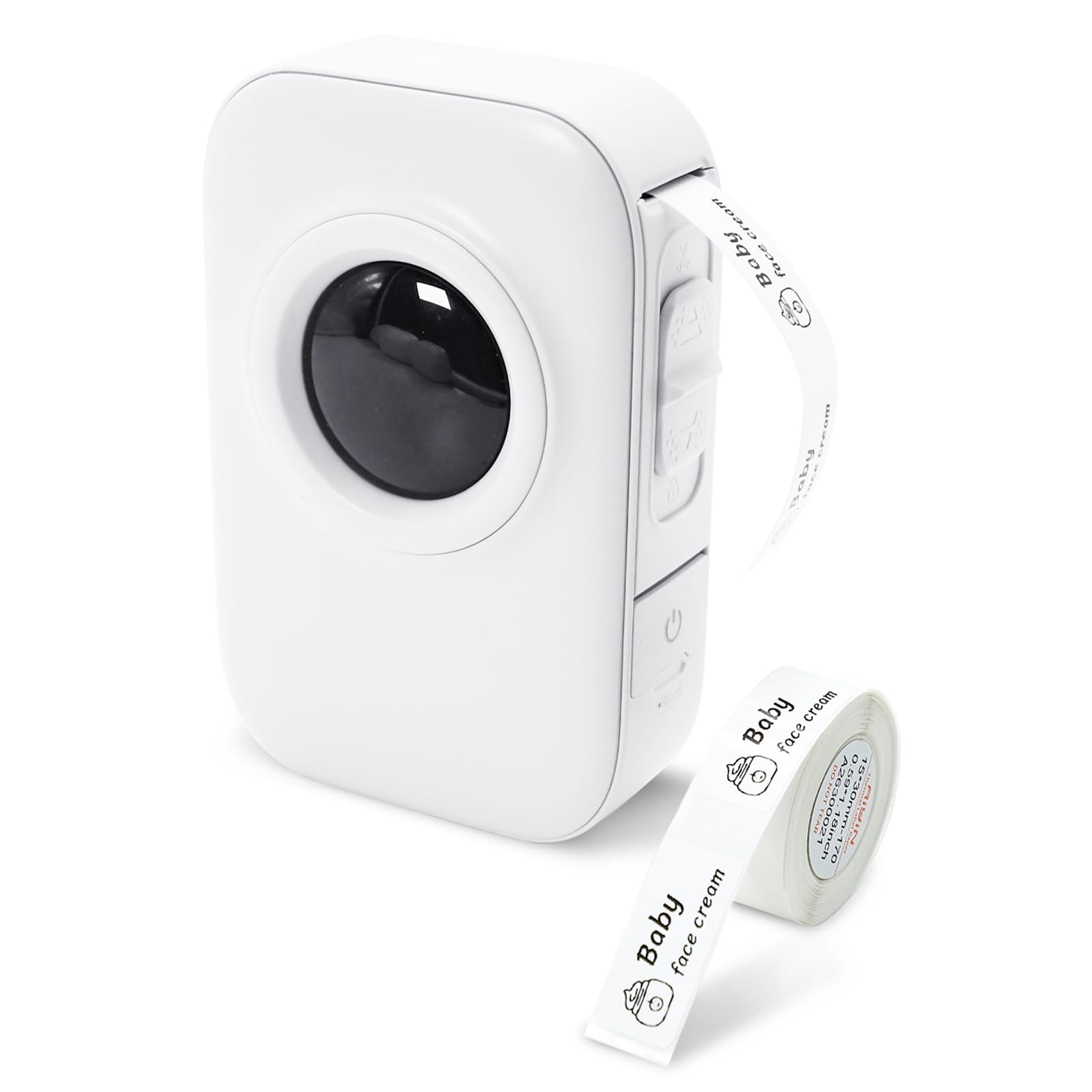 D30 Pro Przenośna termiczna drukarka etykiet Bluetooth Drukowanie bez atramentu 203 DPI dla Androida, idealne dla studentów, profesjonalistów, organizowania, etykiet DIY (Bianco)
