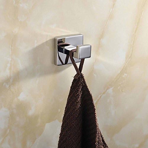 ThinkTop Luxury 304 Stainless Steel Bathroom Square Towel Robe Hook Wall Mount Coat Hat Door Hook Hanger Mirror Polished Bathroom Accessories