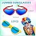 Kabcifea 12 Pieces Jumbo Sunglasses Giant Sunglasses Funny Novelty Clown Props Party Sunglasses Big Sunglasses Oversized Eyewear for Festival Costume Cosplay Party Supplies Accessories