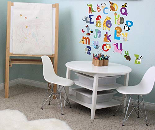Abc Stickers Alphabet Decals - Animal Alphabet Wall Decals - Classroom Wall Decals - Abc Wall Decals - Wall Letters Stickers - Wall Stickers For Kids Abc Letters - [Gift Included]! #TOP2