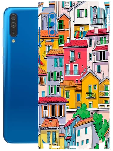 Image of AtOdds - Full Body Back Screen Guard Protector Film - Lamination Wrap Skin Sticker Compatible with Samsung Galaxy A50 | Scratchproof Matte Finish (Concrete Jungle)