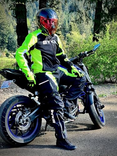 Image of BYKR Mesh Motorcycle Jacket For Men Dual Sports Adventure Breathable Riding Protective Motorbike Jackets Enduro CE Armored