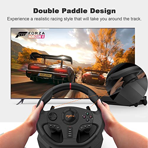 Racing Steering Wheel for PC - PXN-V900 270°/900° Rotation Gaming Steering Wheel with Pedals - Image 4