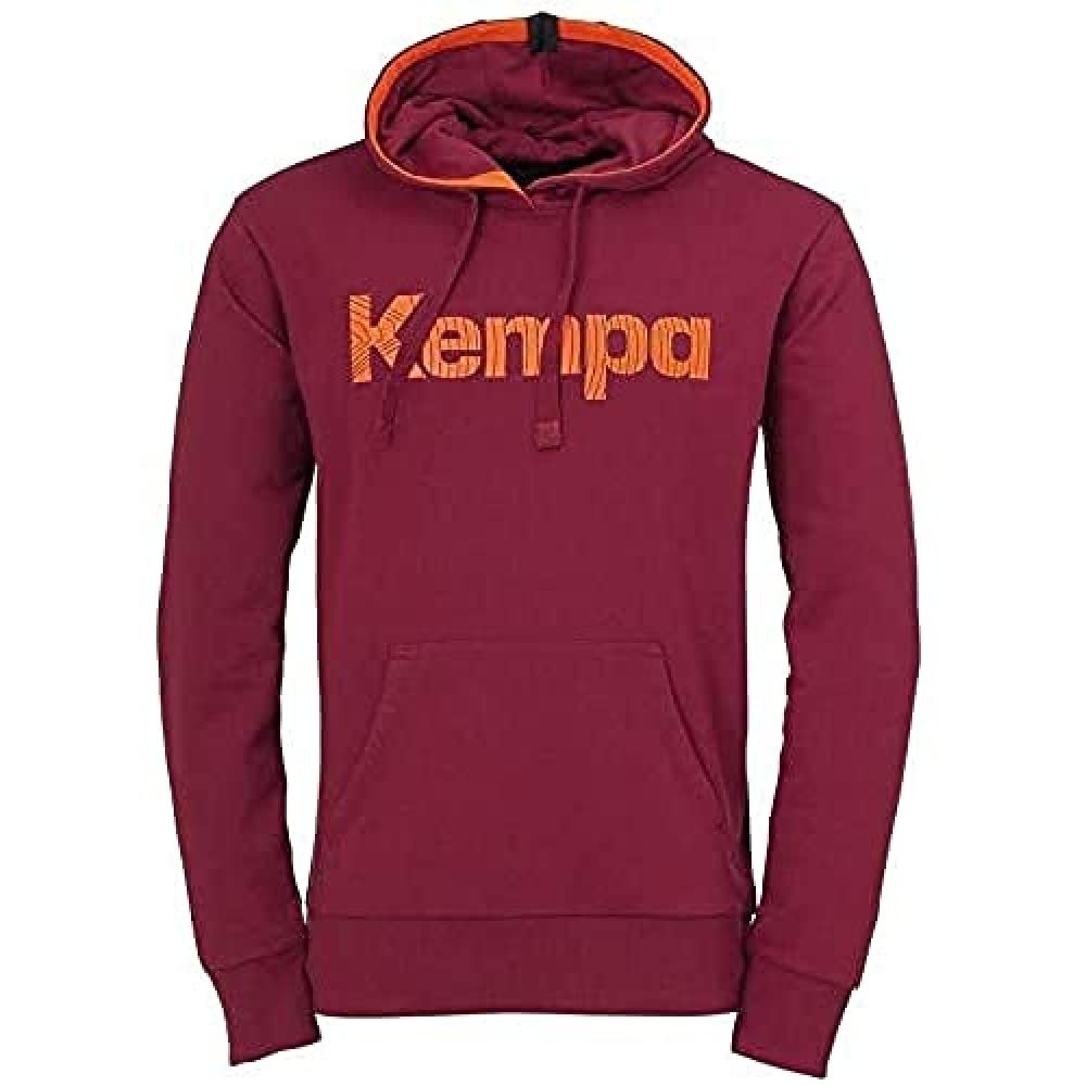 Kempa Graphic Hoodie Children's Sweatshirt - Deep Red, 152