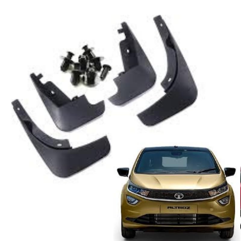 autokaarOE Type/Box Type Car Mud Flap for Tata Altroz, Black