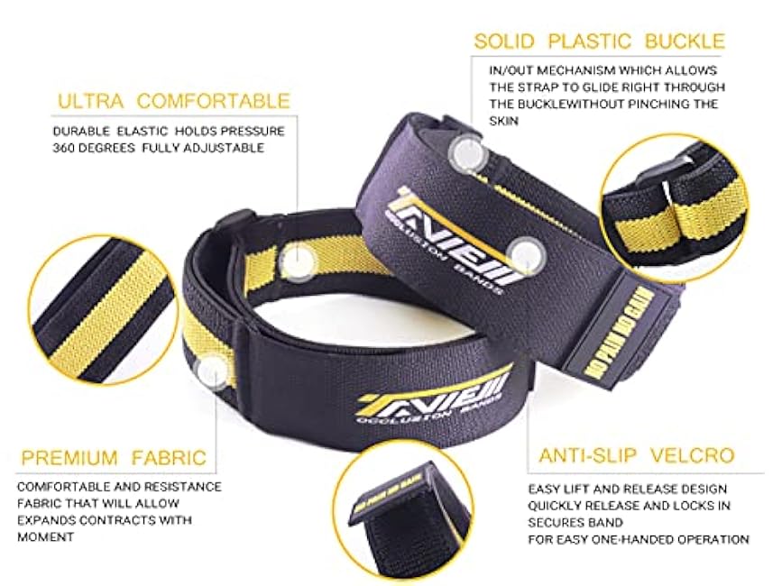 Occlusion Bands,4 Pack (2 Bicep Bands,2 Leg Bands), Comfortable Elastic Bands for Blood Flow Restriction Training and Fast Muscle Growth Without Lifting Heavy Weights