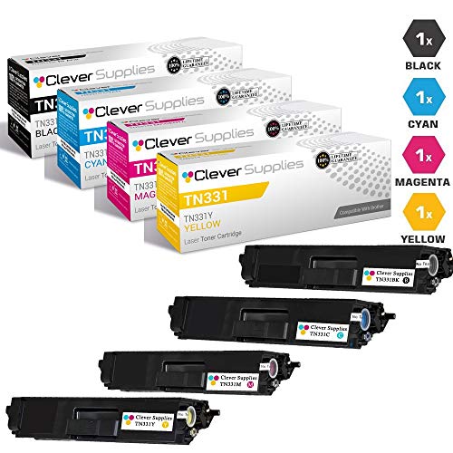 CS Compatible Toner Cartridge Replacement for Brother TN331 TN331BK TN331C TN331M TN331Y 4