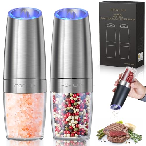 FORLIM Electric Salt and Pepper Grinder Set,...