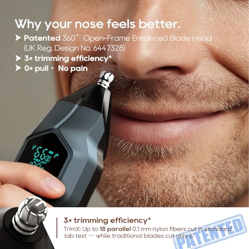 Image of Beard Trimmer for Men, Magnetic Snap-on Replacement Heads & Charging Dock, IPX7 Waterproof Cordless Hair Clippers, Mens Grooming Kits for Mustache /Body /Face /Ear /Nose, Navy Blue