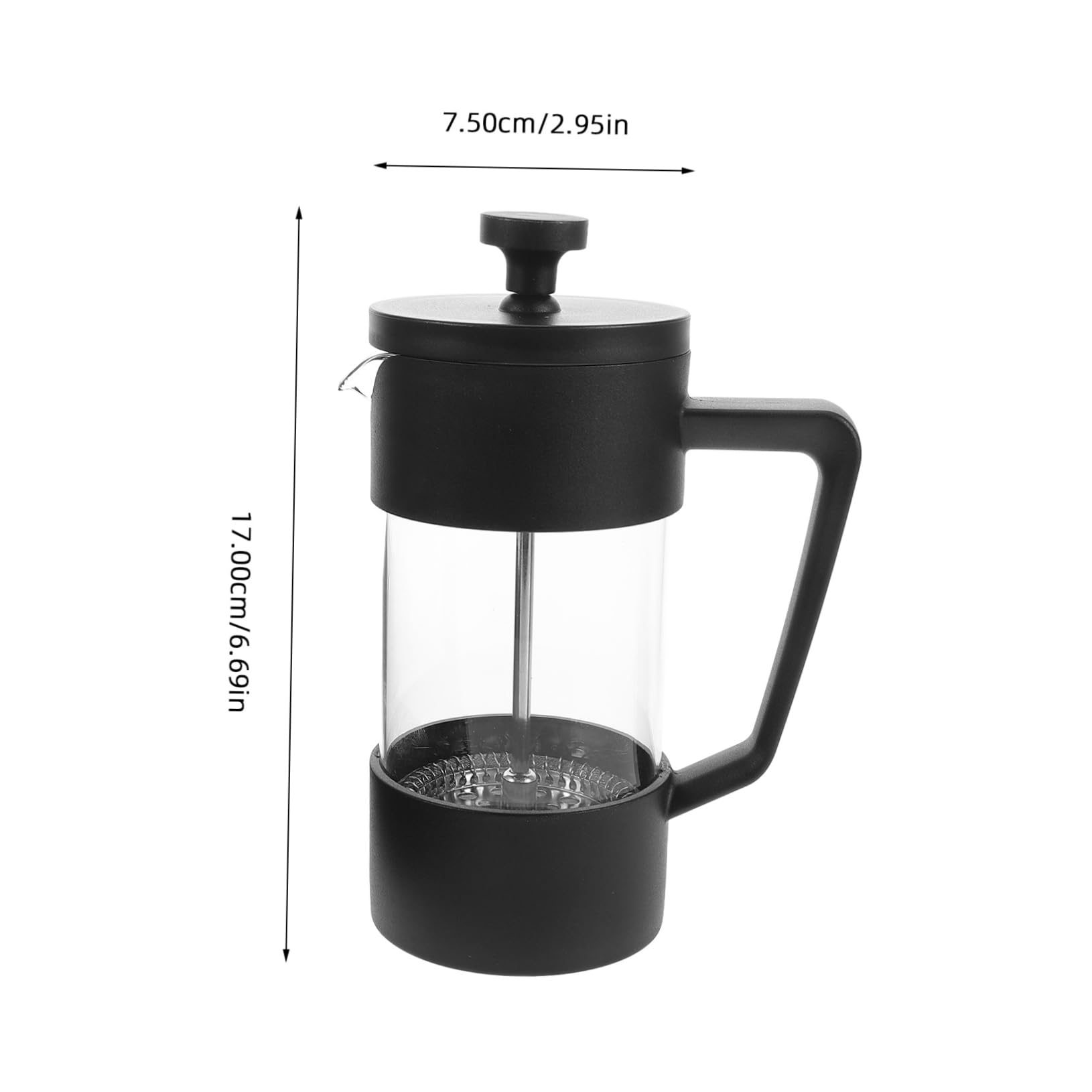 Cafetera de Vidrio Borosilicato Filtro Prensa Francesa para Café Frío para Casa y Camping Elegante y Funcional