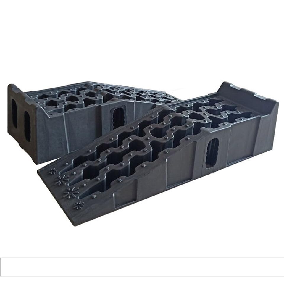 Rampa de plástico para coche, 1 par, 7,25 tonos, rampa de acceso para vehículos pesados, automóviles, camiones, capacidad de carga de 16000 lbs