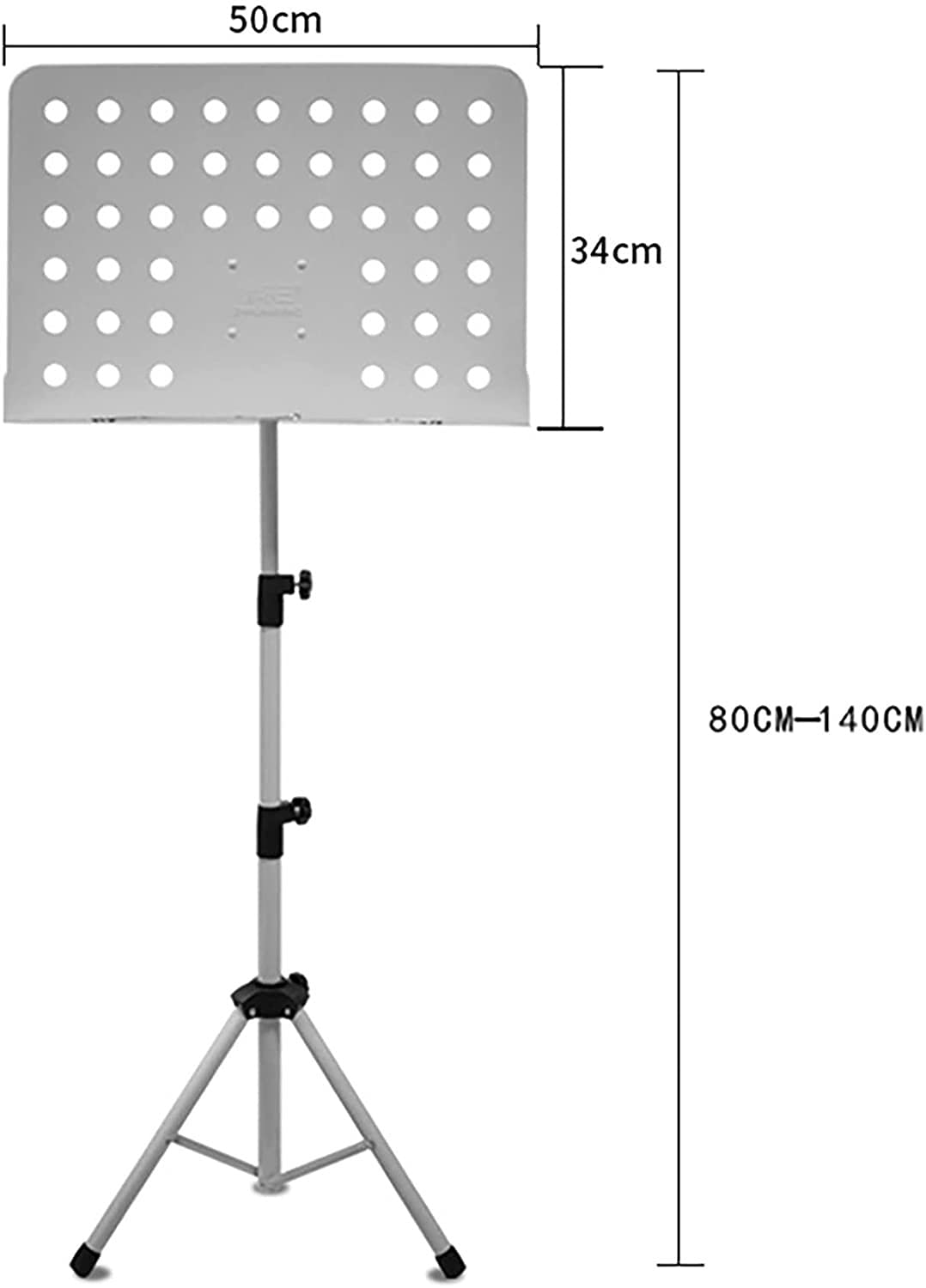 Notenständer Notenständer standabläufige höhenverstellbare Orchester Musik Stehen Portable Home Music Stand Gitarre Violin Musik Stehen(Black)