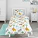 Produktbild Bloomsbury Mill - Kinderbettwäsche 135x200 - Safari Tiere - Bettwäsche 135x200 Kinder Set für Mädchen und Jungen - Wendebettwäsche und Kissenbezug - Zoo Tiere & Dschungel Einzelbettwäsche-Set